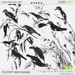 CU 0157 BIRD STAMPS