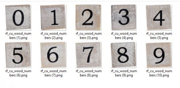 WOODEN NUMBERS - Click Image to Close
