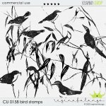 CU 0158 BIRD STAMPS