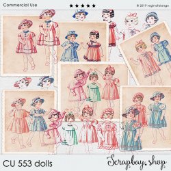 CU 553 DOLLS cards & stamps