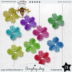 LAZY KNITTED FLOWERS 3 LAZY KNITTED FLOWERS 3