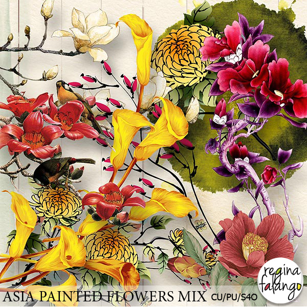 ASIA PAINTED FLOWERS