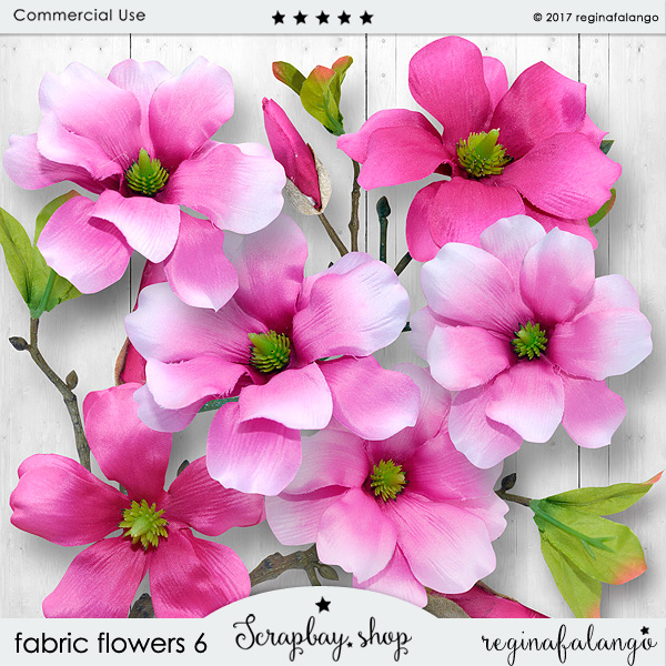 FABRIC FLOWERS 6 - Click Image to Close