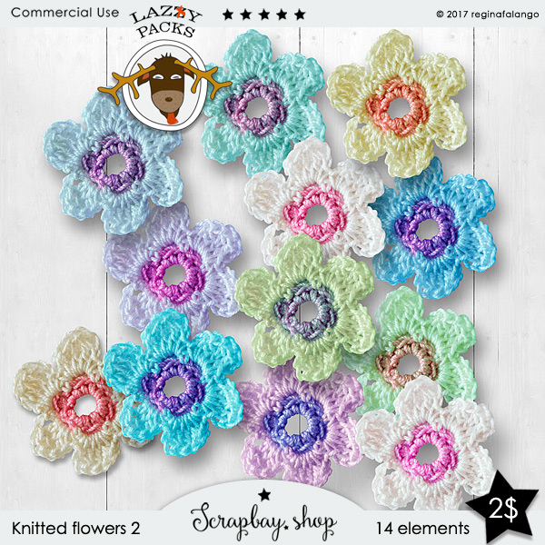 LAZY KNITTED FLOWERS 2 - Click Image to Close