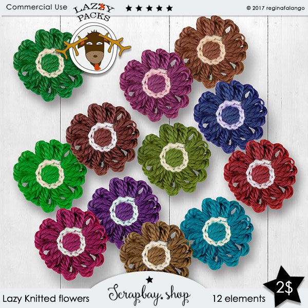 LAZY KNITTED FLOWERS