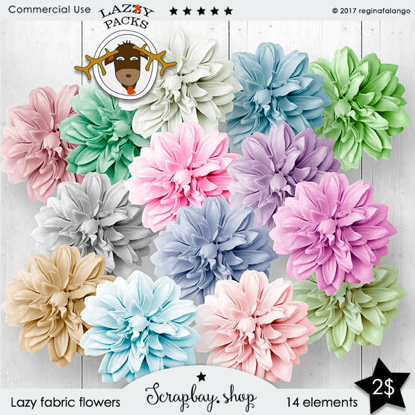 LAZY FABRIC FLOWERS - Click Image to Close