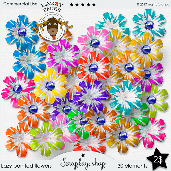 LAZY PAINT FLOWERS - Click Image to Close