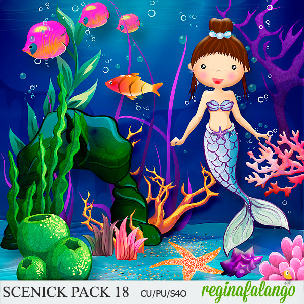 SCENIC PACK 18 SEA MERMAID - Click Image to Close