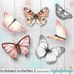 SCRIBBLED BUTTERFLIES 2 SCRIBBLED BUTTERFLIES 2